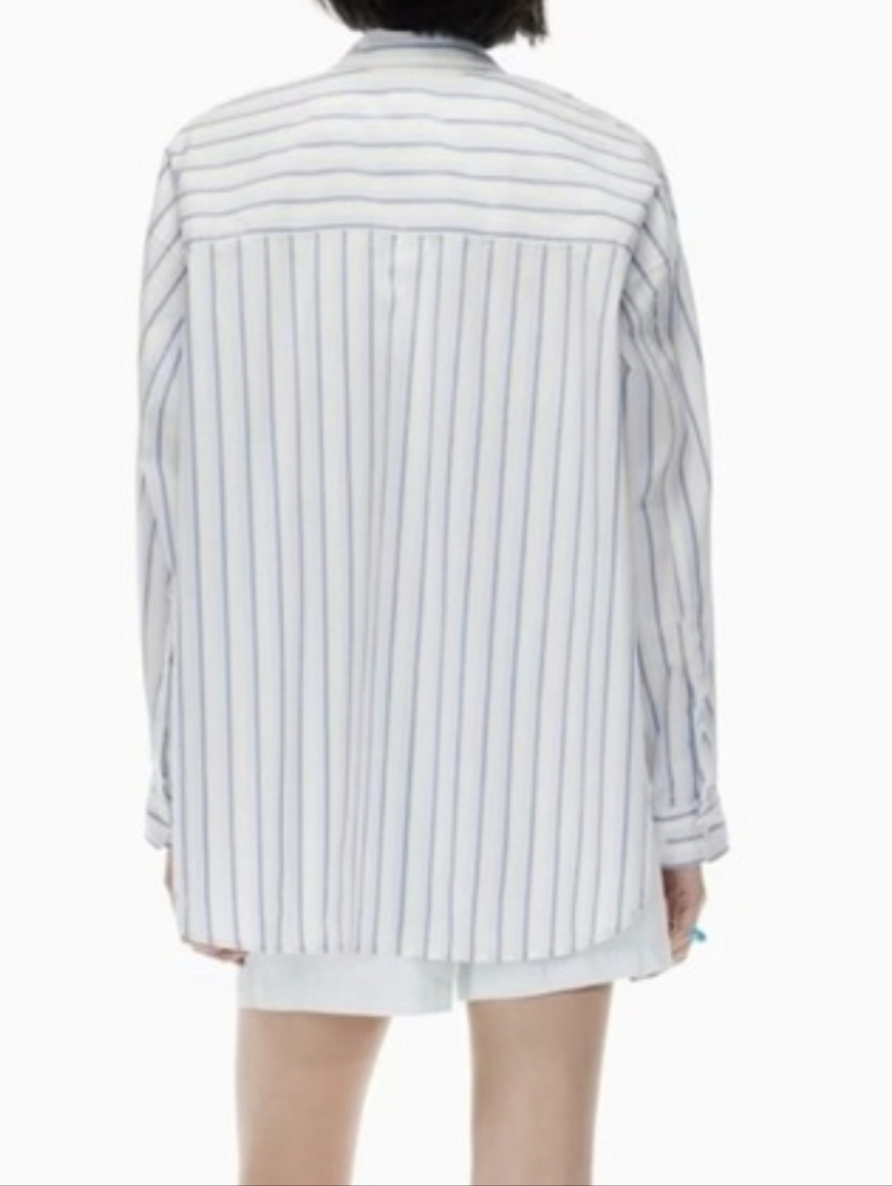 Aritzia Wilfred Free Over Sized Striped Relaxed Shirt Size S - Picture 2 of 6